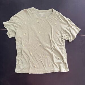 American Eagle Sunflower Embroidered T-Shirt